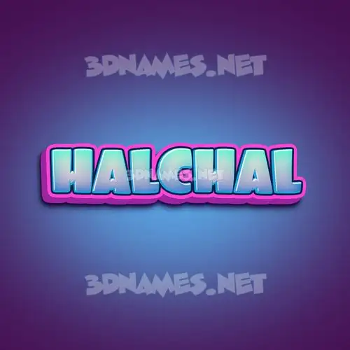 halchal in Phat Purple style - 3D name wallpaper