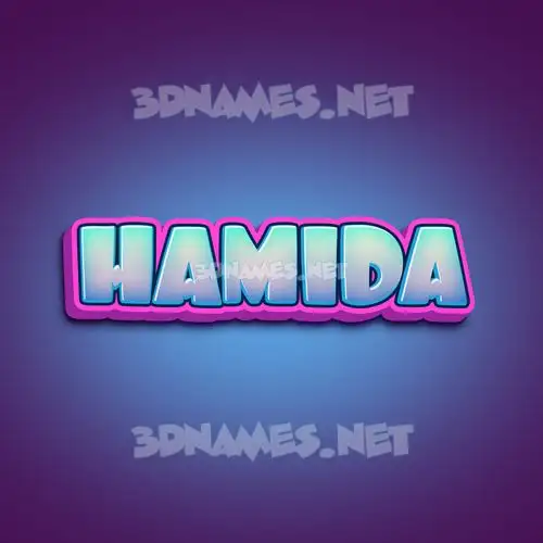 hamida in Phat Purple style - 3D name wallpaper