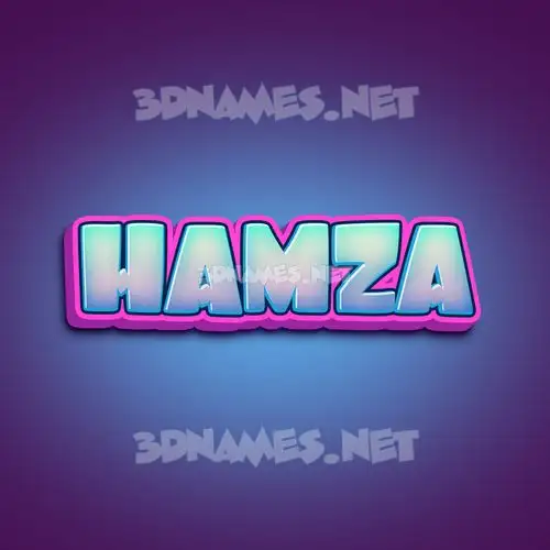 hamza in Phat Purple style - 3D name wallpaper hamza in Phat Purple style - 3D name wallpaper