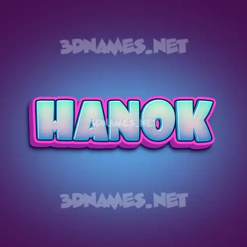 hanok in Phat Purple style - 3D name wallpaper hanok in Phat Purple style - 3D name wallpaper