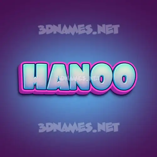 hanoo in Phat Purple style - 3D name wallpaper hanoo in Phat Purple style - 3D name wallpaper