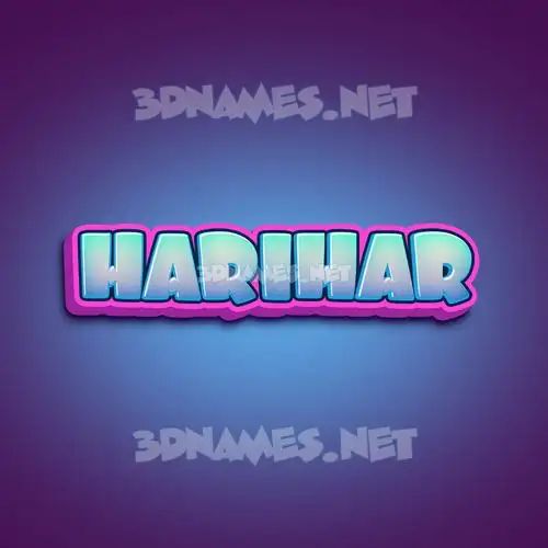 harihar in Phat Purple style - 3D name wallpaper