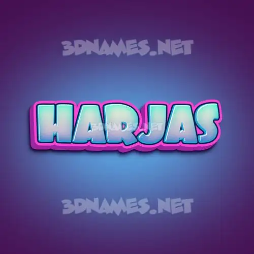 harjas in Phat Purple style - 3D name wallpaper