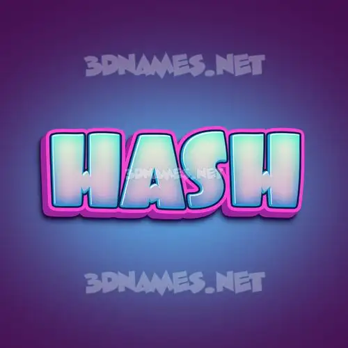 hash in Phat Purple style - 3D name wallpaper