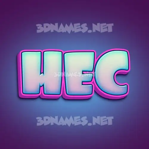 hec in Phat Purple style - 3D name wallpaper