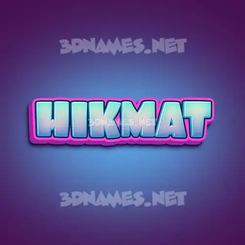 hikmat in Phat Purple style - 3D name wallpaper