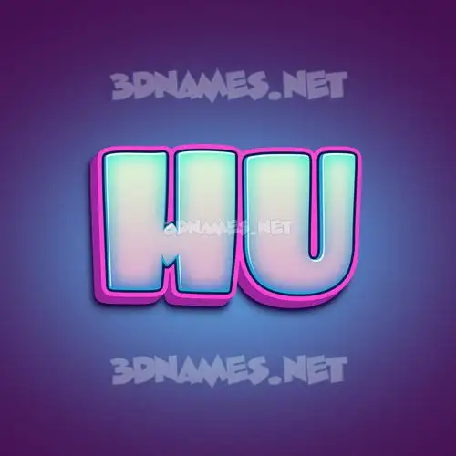 hu in Phat Purple style - 3D name wallpaper hu in Phat Purple style - 3D name wallpaper