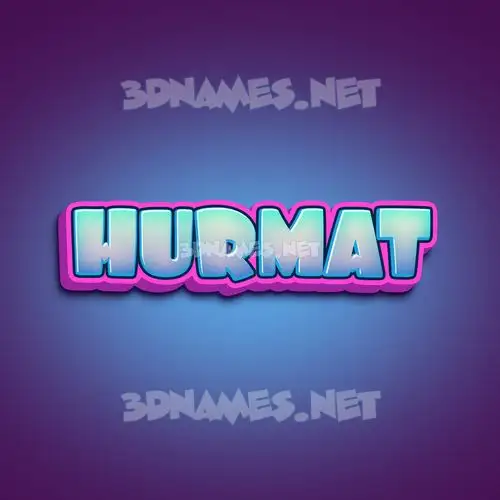 hurmat in Phat Purple style - 3D name wallpaper