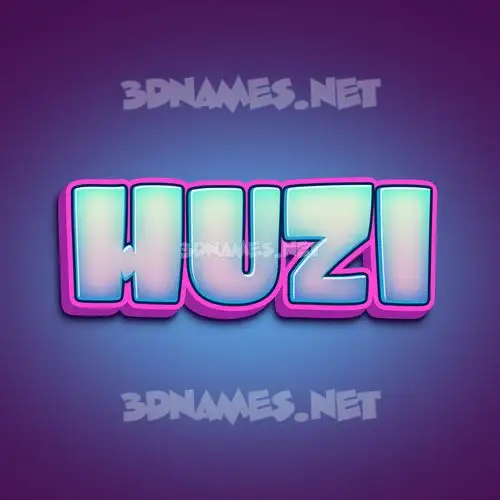 huzi in Phat Purple style - 3D name wallpaper huzi in Phat Purple style - 3D name wallpaper