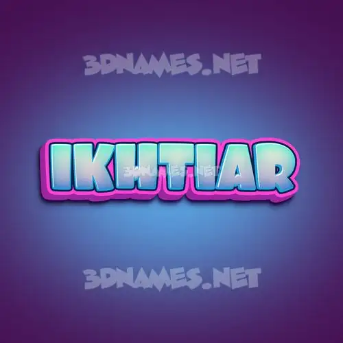 ikhtiar in Phat Purple style - 3D name wallpaper ikhtiar in Phat Purple style - 3D name wallpaper