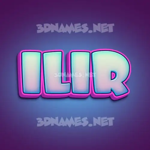 ilir in Phat Purple style - 3D name wallpaper ilir in Phat Purple style - 3D name wallpaper