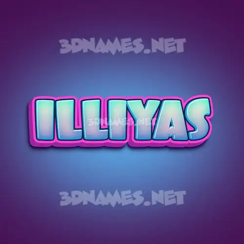 illiyas in Phat Purple style - 3D name wallpaper illiyas in Phat Purple style - 3D name wallpaper