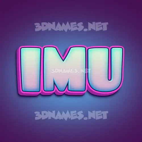 imu in Phat Purple style - 3D name wallpaper