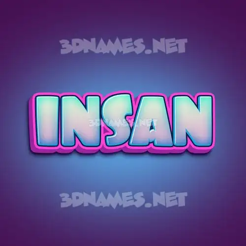 insan in Phat Purple style - 3D name wallpaper insan in Phat Purple style - 3D name wallpaper