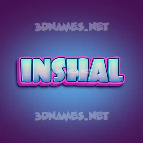 inshal in Phat Purple style - 3D name wallpaper inshal in Phat Purple style - 3D name wallpaper