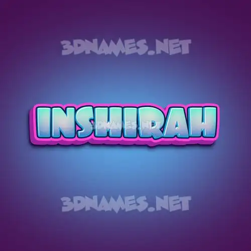 inshirah in Phat Purple style - 3D name wallpaper