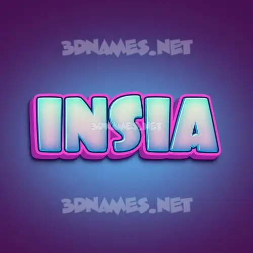 insia in Phat Purple style - 3D name wallpaper insia in Phat Purple style - 3D name wallpaper