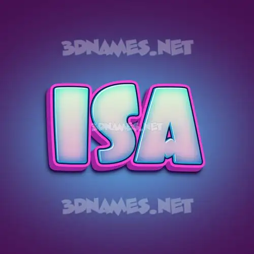 isa in Phat Purple style - 3D name wallpaper