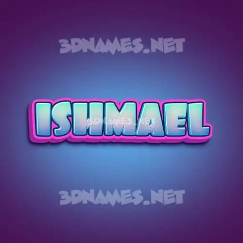 ishmael in Phat Purple style - 3D name wallpaper