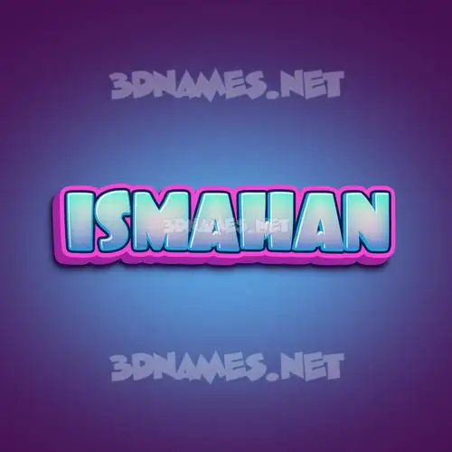 ismahan in Phat Purple style - 3D name wallpaper