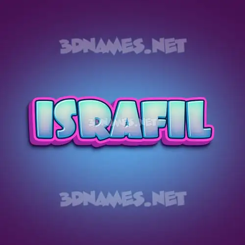 israfil in Phat Purple style - 3D name wallpaper