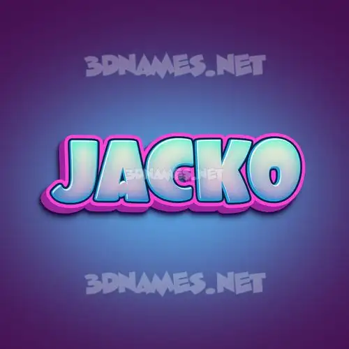 jacko in Phat Purple style - 3D name wallpaper jacko in Phat Purple style - 3D name wallpaper
