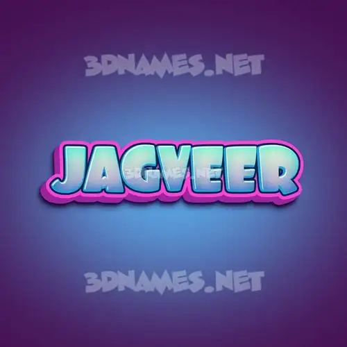 jagveer in Phat Purple style - 3D name wallpaper