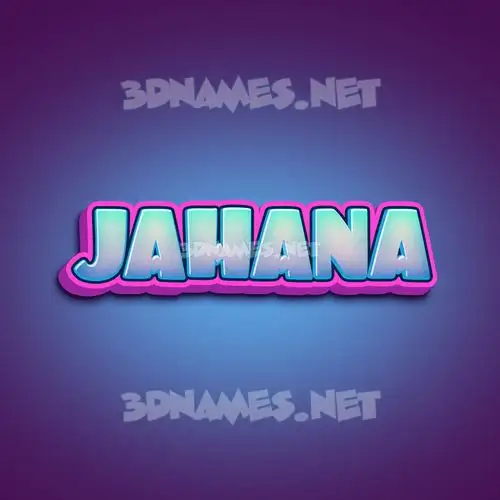 jahana in Phat Purple style - 3D name wallpaper
