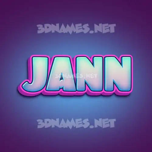 jann in Phat Purple style - 3D name wallpaper