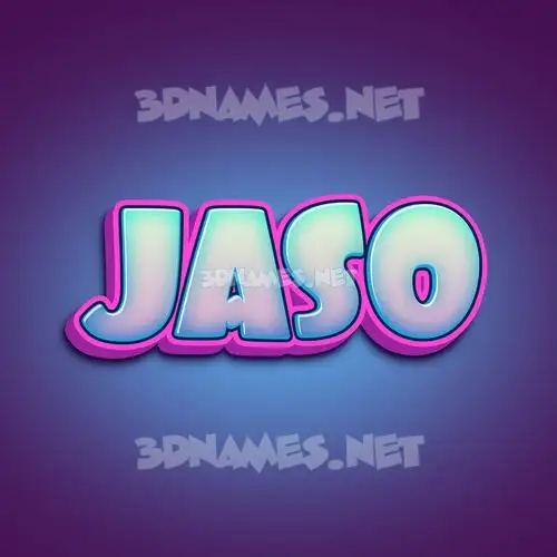 jaso in Phat Purple style - 3D name wallpaper