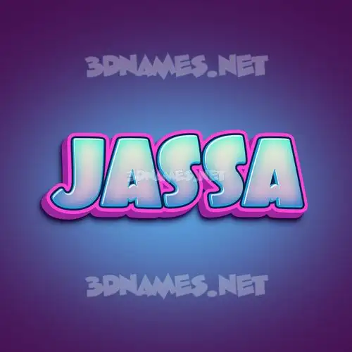 jassa in Phat Purple style - 3D name wallpaper