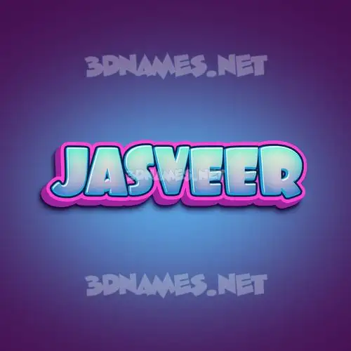 jasveer in Phat Purple style - 3D name wallpaper