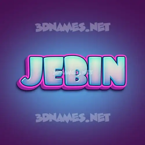 jebin in Phat Purple style - 3D name wallpaper