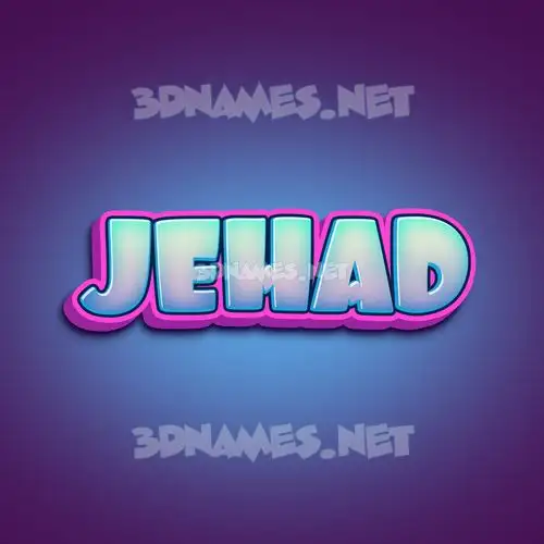 jehad in Phat Purple style - 3D name wallpaper