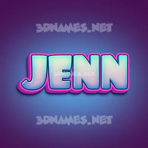 jenn in Phat Purple style - 3D name wallpaper