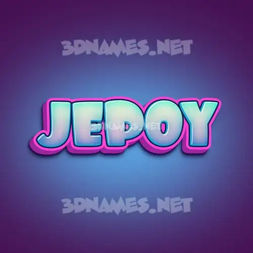 jepoy in Phat Purple style - 3D name wallpaper