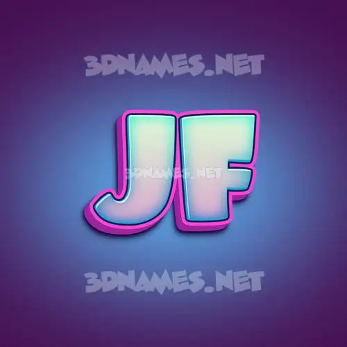 jf in Phat Purple style - 3D name wallpaper