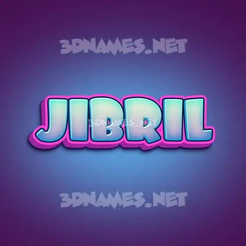 jibril in Phat Purple style - 3D name wallpaper jibril in Phat Purple style - 3D name wallpaper