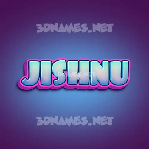 jishnu in Phat Purple style - 3D name wallpaper