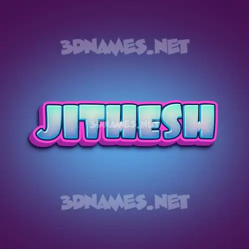jithesh in Phat Purple style - 3D name wallpaper
