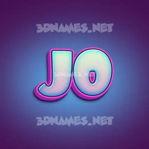 jo in Phat Purple style - 3D name wallpaper