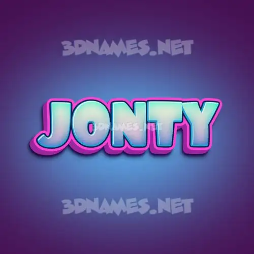 jonty in Phat Purple style - 3D name wallpaper