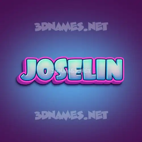 joselin in Phat Purple style - 3D name wallpaper