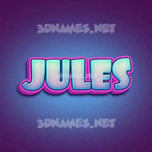jules in Phat Purple style - 3D name wallpaper