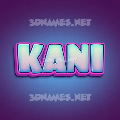kani in Phat Purple style - 3D name wallpaper