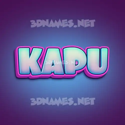 kapu in Phat Purple style - 3D name wallpaper kapu in Phat Purple style - 3D name wallpaper