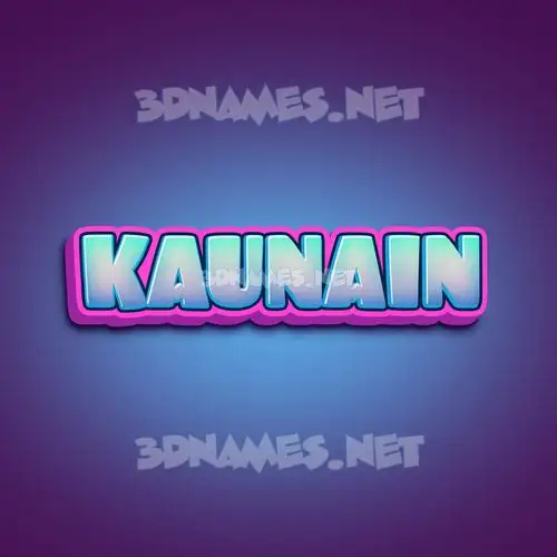 kaunain in Phat Purple style - 3D name wallpaper