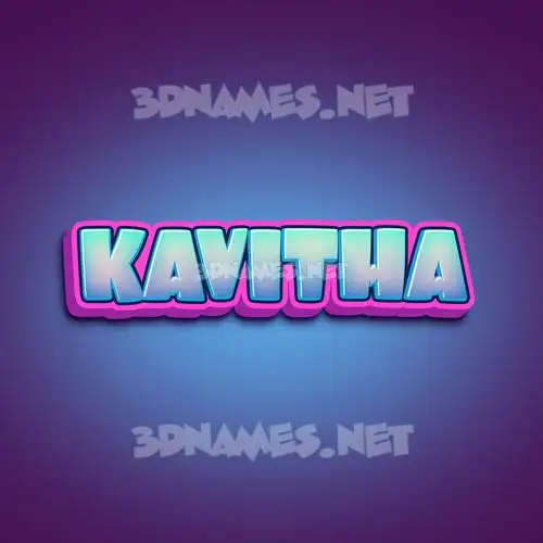 kavitha in Phat Purple style - 3D name wallpaper
