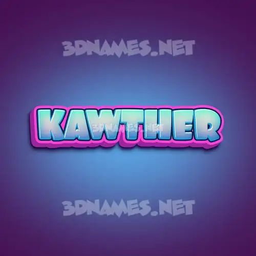 kawther in Phat Purple style - 3D name wallpaper kawther in Phat Purple style - 3D name wallpaper