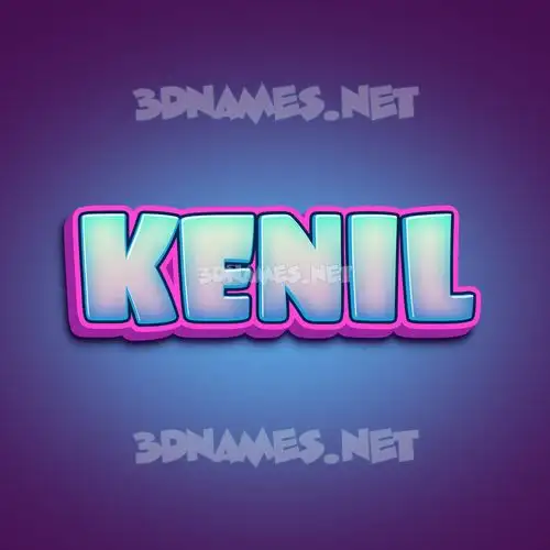 kenil in Phat Purple style - 3D name wallpaper